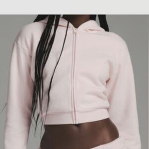 Skims Barely Pink Zip-Up Hoodie XS